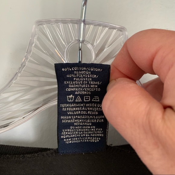 Victoria Secret Pink size small petite black with sequin bling tee. - Picture 5 of 6